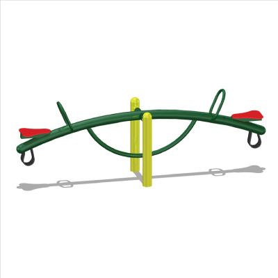 2 Seater Curve Seesaw Children's Playground Equipment, See Saw, Green Play, Green Flooring, Playground Equipment, Rubber Flooring, Kids Playground, Flooring, Green