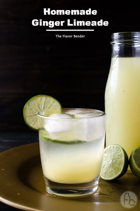 Homemade Soda Syrup, Ginger Limeade, Limeade Recipe, Summer Drinks Alcohol, Homemade Soda, Chai Recipe, Detox Smoothie Recipes, Ginger Water, Ginger Juice