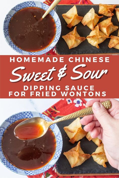 Sweet And Sour Sauce For Crab Rangoon, Won Ton Sauce Recipe, Crab Rangoon Sauce Recipe, Chicken Rangoon Recipe, Crab Ragoons Dipping Sauce, Fried Wonton Dipping Sauce, Sauce For Wontons Dipping, Wontons Sauce, Won Ton Dipping Sauce Recipe