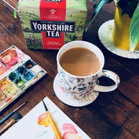 Cuppa Tea Aesthetic, Yorkshire Tea Aesthetic, British Tea Aesthetic, Yorkshire Gold Tea, Cosy Aesthetic, Afternoon Tea Cakes, Yorkshire Tea, British Tea, Skillshare Classes