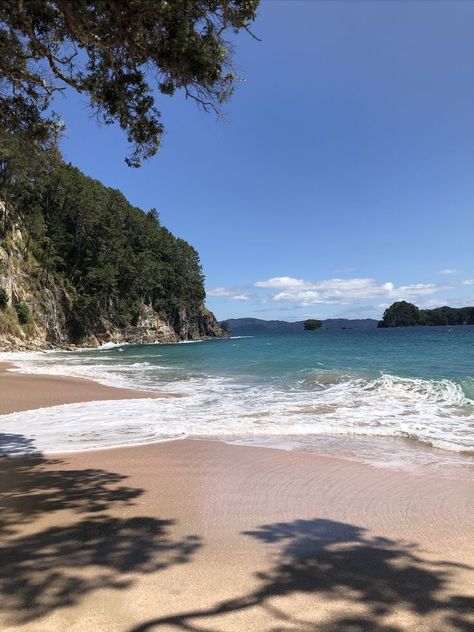 Hahei Beach New Zealand, Hahei New Zealand, New Zealand Beach Aesthetic, New Zealand Beaches, New Zealand Life, New Zealand Summer Aesthetic, Journey Wishes, New Zealand Aesthetic, New Zealand Summer