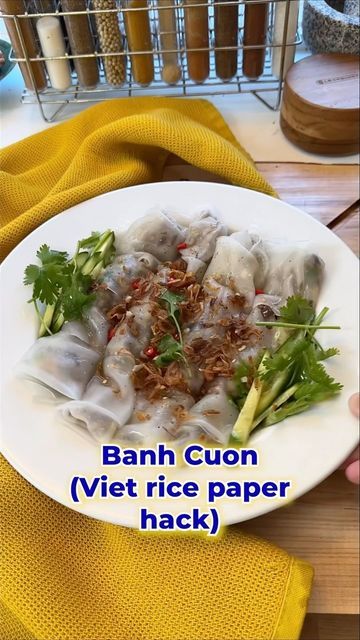 Rice Paper Hacks, Banh Cuon Recipe, Pickled Beets And Eggs, Rice Paper Rolls Recipes, Banh Cuon, Vietnamese Rice Paper Rolls, Vietnamese Rice Paper, Vietnamese Summer Rolls, Rice Wrappers