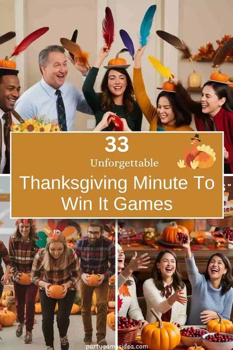 33 Unforgettable Thanksgiving Minute To Win It Games Ideas - Fun Party Games Ideas for Adults and Kids Shoot The Turkey Game, Thanksgiving Pep Rally Games, Turkey Minute To Win It Games, Party Games Thanksgiving, Thanksgiving Outburst Game, Thanksgiving Competition Ideas, Thanksgiving Entertainment Ideas, Minute To Win It Thanksgiving Games Kids, Games To Play On Thanksgiving With Family