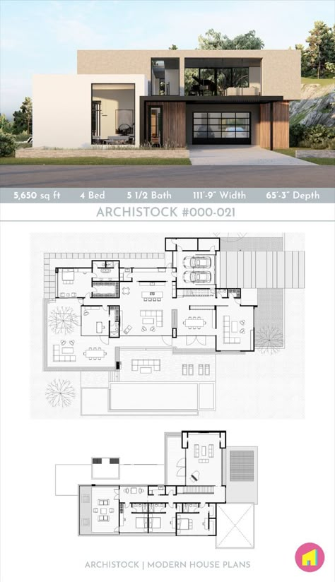 Modern Minimalist House Plan 000-007 Ank Studio - Ank Studio 424 House Floorplan Ideas, Modern One Story House Plans, 2 Room House Plans, Minimalist Architecture Interior, 4 Room House Plans, Modern Minimalist House Plan, Modern House Layout, Minimalist House Plan, Blueprint House