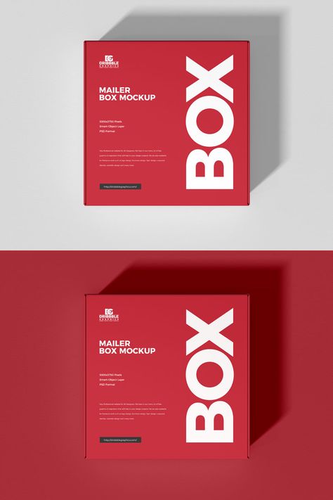 Free Square Mailing Box Mockup - Free Mockup Zone Minimalist Box Packaging, Red Box Packaging Design, Mailer Box Design, Free Wood Texture, Coffee Creative, Red Packaging, Barber Logo, Cleaning Business Cards, Business Card Psd