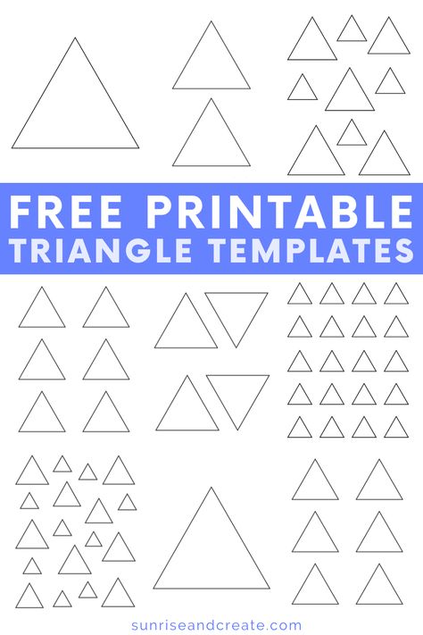 printable triangle templates Triangle Template, Shape Templates, Free Printable Gift Tags, Quilting Templates, Crafts And Diy, Templates Printable Free, Gift Tags Printable, Basic Shapes, Printable Image