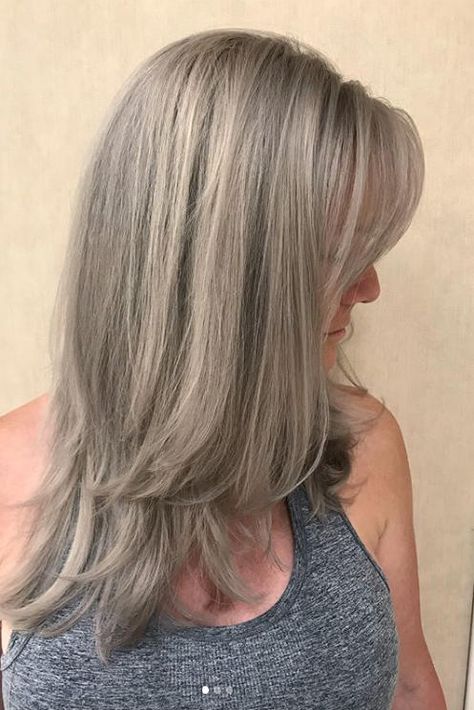 Antique Gray | One-shade-fits-all? Hardly. With hair color trends now fully embracing cool ash gray and platinum silver strands, there’s never been a better time to make the transition naturally and oh-so-stylishly. Covering those gray roots is no longer mandatory, and staying golden blonde forever seems like way too much work. Most importantly: Going gray doesn’t mean giving up. (Repeat it!) Sure, you definitely give up spending hours and money bags at the salon; but you don’t lose an ounce of Hair Color Gray, Gray Roots, Gray Highlights, Grey Hair Dye, Grey Blonde, Grey Highlights, Gorgeous Gray Hair, Brown Ombre Hair, Money Bags