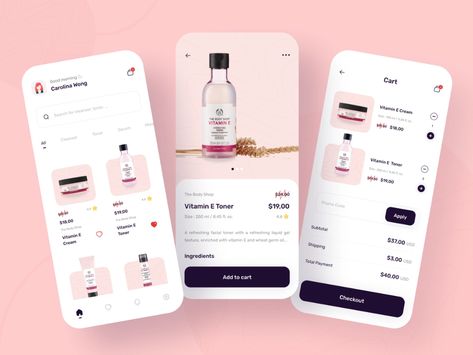 Skincare Needs App by Arla Sifhana Putri 🐼 for Vektora on Dribbble Application Ui Design, Desain Ux, Figma Website, Natural Cosmetics Brands, Skincare Needs, Figma Design, Ui Website, App Design Layout, Ios Developer