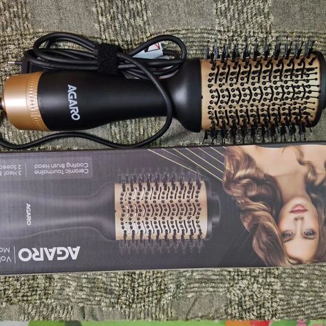 ONE BLOW BRUSH FOR ALL THE HAIR NEEDS: Because it is a Hair dryer, Hair styler, Hair volumizer . This hair volumizer is a must have for those who want to save their time and Money to get the perfect stylish hair at home. . AGARO HV2179 Professional Volumizer Hair Dryer, 24K Gold Styling Surface, Activated Charcoal Bristles, Ceramic Tourmaline Coating Brush Head . @theagaro_lifestyle #ad #hairstylist #hairvolumizer #agaro #hairdryer #haircare #hair #hairstyles #blowdry #mayaaru_makeup #shrad... Hairstyles Blowdry, Blow Brush, Volumizer Hair Dryer, Hair Volumizer, Styler Hair, Bday List, Xmas Wishlist, Hair Styler, Activated Charcoal