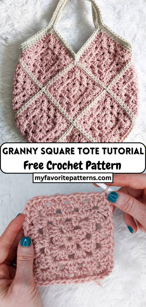 Granny Square Tote Tutorial Crochet Project Ideas For Beginners, Crochet Patterns With Granny Squares, Stuff To Make With Granny Squares, Simple Granny Square Bag, Easy Granny Square Bag Free Pattern, 13 Square Crochet Bag, Granny Square Crochet Bags Free Patterns, What To Do With Crochet Granny Squares, Crochet Bag Pattern Granny Square