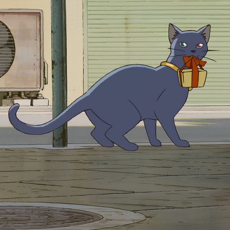 Ghibli Cat Returns, Studio Ghibli Animals, The Cat Returns Tattoo, The Cats Return, Ghibli The Cat Returns, Ghibli Creatures, Ghibli Cat, Cats Anime, Studio Ghibli Poster