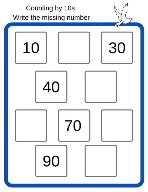 Counting by 10s worksheet | Math Counting By 10s Worksheet, Count By 10s Worksheet, Count By 10s, Skip Counting Worksheets, Worksheet Math, Counting By 10, Kindergarten Math Free, Kindergarten Math Worksheets Free, Preschool Counting