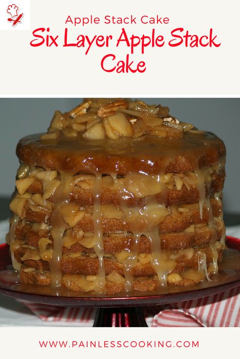 Apple Butter Stack Cake Recipe, Apple Stack Cake Recipe Easy, Apple Layer Cake Recipe, Apple Cinnamon Layer Cake, Dried Apple Stack Cake Recipe, Stacked Apple Cake, Layered Apple Cake Recipe, Apple Stack Cake Old Fashion, Stack Cake Old Fashioned