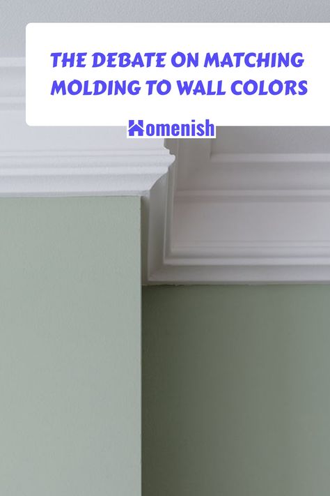 The Debate on Matching Molding to Wall Colors Crown Molding On Kitchen Cabinets Different Color, Walls And Molding Same Color, Painted Crown Molding Same As Walls, Crown Molding Matching Wall Color, Crown Moulding Painted Same As Walls, Painting Crown Molding Same As Wall, Crown Molding Same Color As Wall, Paint Crown Molding Same As Wall, Contrast Molding