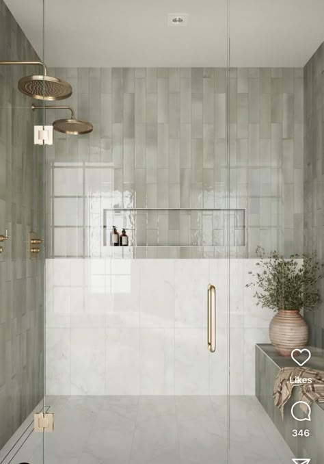 Master Shower, Bathroom Redesign, Primary Bathroom, Primary Bath, Master Bath Remodel, Upstairs Bathrooms, Bathroom Inspiration Decor, Bathroom Spa, Main Bathroom