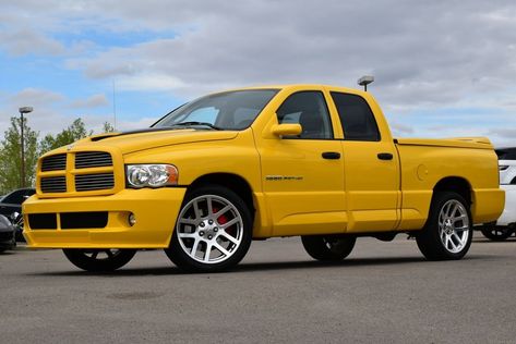 One of only 500 Viper-powered trucks with this brightly colored special edition. Dodge Ram Srt 10, Dakota Truck, Ram Power Wagon, Yellow Truck, Dodge Cars, Collector Cars For Sale, Muscle Truck, Vintage Pickup, Dodge Ram Pickup