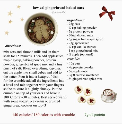 Low Calorie Gingerbread, Low Cal Recipe, Low Calorie Christmas, High Protein Low Cal, Low Calorie Sweets, Protein Foods List, Sugar Free Maple Syrup, Protein Powder Recipes, Christmas Recipe