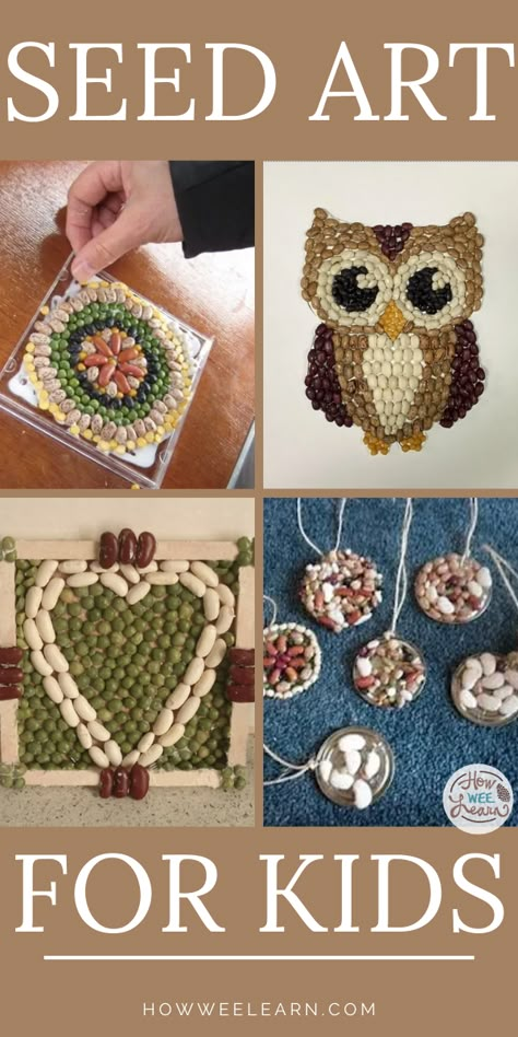 Plant Arts And Crafts For Preschool, Primary School Crafts Art Projects, Seed Projects For Preschoolers, Crafts Using Nature Materials, Nature Crafts For Middle School, Plants And Seeds Crafts For Toddlers, Summer Nature Crafts For Kids, Art In Nature Projects, Nature Theme Crafts