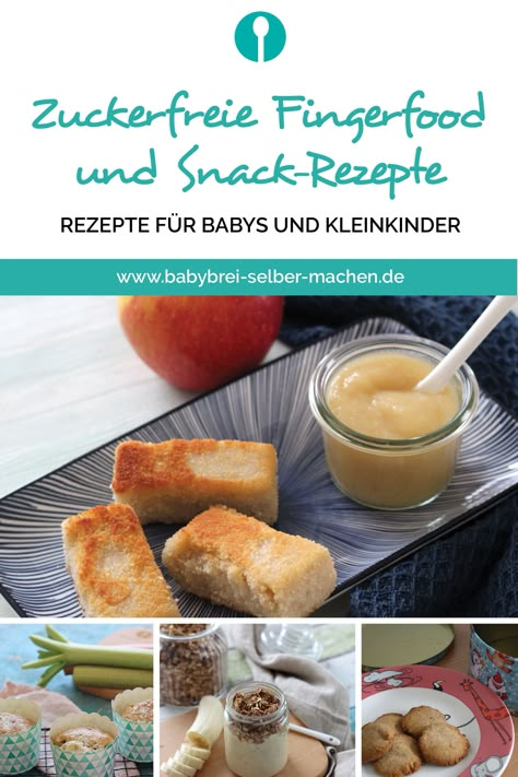 Gesunde, zuckerfreie und leckere Rezepte für Babys und Kleinkinder: Muffins, Waffeln, Kekse, Müsli & Co. Fingerfood und Snacks einfach selber machen. Baby Fingerfood, Fingerfood Baby, Vegan Baby, Baby Finger Foods, Baby Snacks, Homemade Baby Foods, Health Snacks, Homemade Baby, Baby Led Weaning