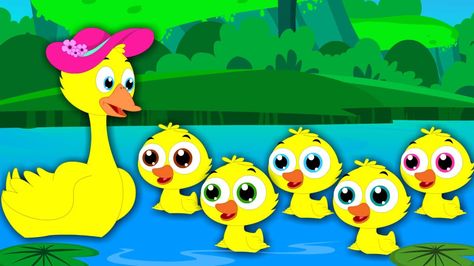 Five Little Ducks | Nursery Rhymes | Kids Songs | Baby Rhymes | Children... Baby Rhymes Video, Ducks Nursery, 5 Little Ducks, Kids Songs With Actions, Fun Experiments For Kids, Childrens Halloween Party, Five Little Ducks, Duck Nursery, Rhymes Video