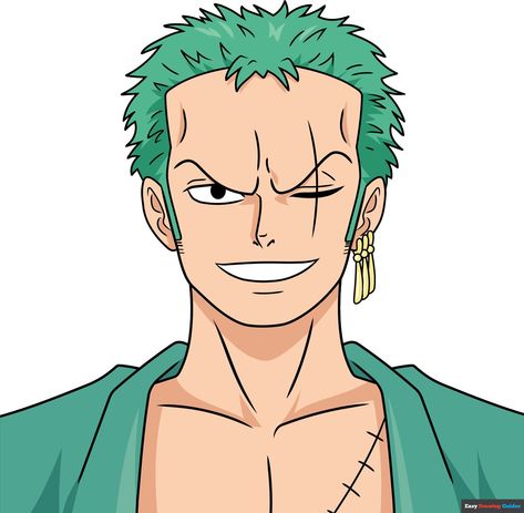 Learn How to Draw Zoro from One Piece: Easy Step-by-Step Drawing Tutorial for Kids and Beginners. See the full tutorial at https://easydrawingguides.com/how-to-draw-zoro-from-one-piece/ Zoro One Piece Drawing Easy, Zoro One Piece Drawing, Movie Crafts, Drawing Guides, Easy Drawing Tutorial, One Piece Crew, Drawing Tutorials For Kids, Ship Drawing, Zoro One Piece