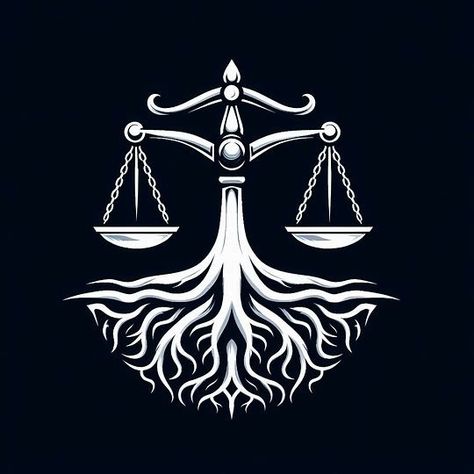 logo with scales of justice and tree roots - Image Creator from Microsoft Designer Symbol Of Justice, Sp Logo, Justice Logo, Justice Scale, Chain Logo, Chain Ideas, Yin Yang Tattoos, Drawing S, Law Logo