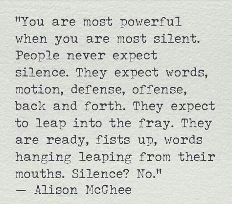 Silence is powerful. Power Of Silence Quotes, Power Of Silence, Silence Quotes, Wonderful Words, Intj, Love Words, Infj, Quotes Words, Note To Self