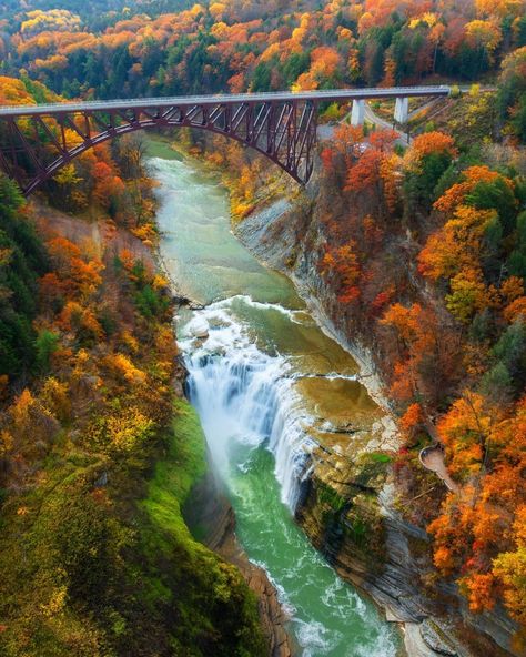 🍂✨ Autumn Bliss at Letchworth State Park 🌊 Known as the “Grand Canyon of the East,” Letchworth State Park is a feast for the eyes in every season, but fall takes it to the next level! The vibrant foliage, cascading Upper Falls, and iconic bridge make this a must-see destination for nature lovers. 📍 Upper Falls, Letchworth State Park, New York, USA 🎒 Pro Tip: Visit during golden hour for the most magical light and bring your camera for unforgettable photos! #LetchworthStatePark #AutumnVibe... Letchworth State Park, Usa Pro, Magical Light, The Grand Canyon, Nature Lovers, Fall Vibes, Golden Hour, State Park, The East