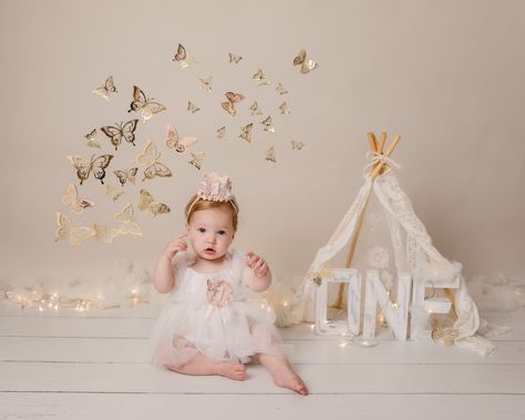 Simple Butterfly Cake, Smash Cake Backdrop, Butterfly Smash Cake, Butterfly Cake Smash, Cake Backdrop, Cake Backdrops, Whimsical Butterfly, Butterfly Cake, Simple Butterfly