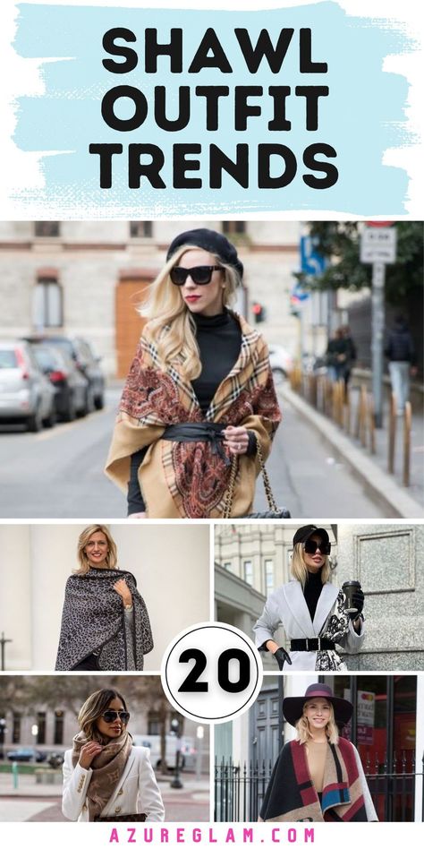 Stay on-trend in 2024 with 20 Shawl Outfit Ideas that showcase both function and fashion. Ideal for winter with cozy, warm shawls and chic pashminas, or perfect for breezy summer days with light and airy wraps, these ideas offer aesthetic charm. Discover how to style shawls for casual outings, formal occasions, or an elegant Indian-inspired look. Shawls And Wraps Formal, Shawl Outfit Winter, Shawl Styling, Minimalist Fashion Chic, Shawl Outfit, Winter Shawl, Bridal Elegance, Winter Chic, Double Standards