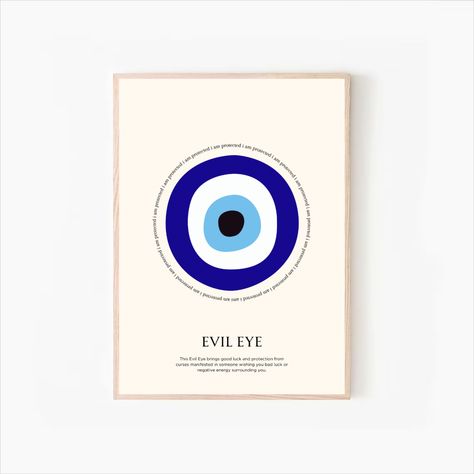 This Evil Eye Print is a perfect way to elevate your space. Printable art is an affordable and easy way to personalize your interiors with high-quality art that can fit multiple frame sizes. Evil Eye Poster Art Prints, Evil Eye Watercolor, Evil Eye Poster, Eye Printable, Preppy Paintings, Evil Eye Print, Eye Poster, Modern Landscape Painting, Evil Eye Art