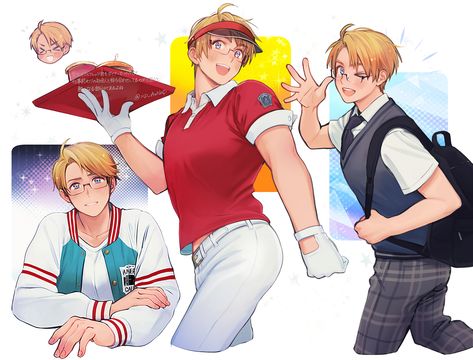 Hetalia Fanart America, Alfred Jones, America Hetalia, Parkour Training, Hetalia Canada, Aph America, Human Flag, Hetalia America, Hetalia Characters