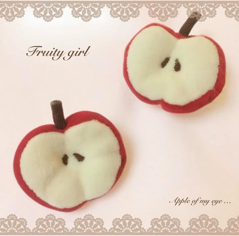 Cherrycore Aesthetic, Applecore Aesthetic, Red Kawaii Aesthetic, Apple Heart, Felt Apple, Apple Core, Apples Aesthetic, Apple Aesthetic, Snow White Apple Aesthetic