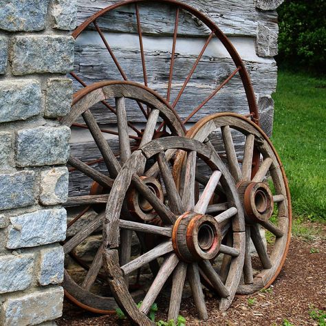 20 Incredible Ways to Use Old Wagon Wheels In Your Garden - How to Decorate With Wagon Wheels Wheel Decor Ideas, Wagon Wheel Garden, Wagon Wheel Decor, Outdoor Wagon, Wooden Wagon Wheels, Garden Wagon, Wagon Wheels, Old Wagons, Wooden Wagon