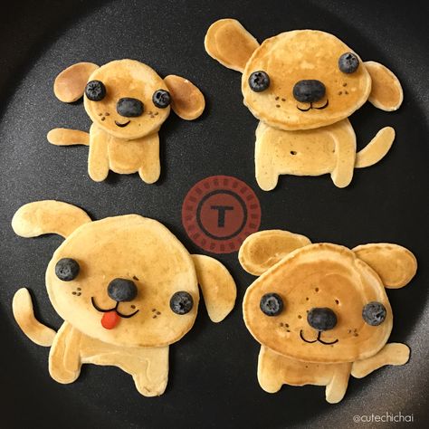 Pups❤ National Pancake Day, Hey Bartender, Toddler Breakfast, Pancake Art, Food Art For Kids, Pancake Day, Toddler Snacks, Fun Kids Food, Breakfast For Kids