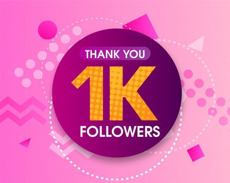 1k followers thank you Premium Vector | Premium Vector #Freepik #vector #people 1000 Followers Instagram, Instagram Likes And Followers, Logo Online Shop, Tiktok Followers, Better Instagram, Calligraphy Text, Thank You Flowers, Free Followers, 1000 Followers