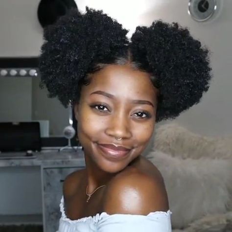 65 Easy Natural Hairstyles For Teenage Black Girls in 2023 - Coils and Glory Afro Puffs, Cabello Afro Natural, 4c Natural Hair, Pelo Afro, Afro Puff, 4c Hair, Natural Hair Styles Easy, Penteado Cabelo Curto, Natural Hair Inspiration