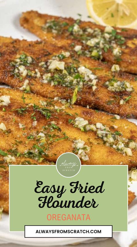 Discover the delight of this easy fried flounder oreganata, a dish that’s perfect for a quick seafood dinner! This easy flounder recipe features perfectly seasoned fillets coated in a crispy breadcrumb topping, infused with aromatic herbs and garlic. With just a few simple ingredients and minimal prep time, you can create a mouthwatering meal that impresses. Serve it alongside your favorite sides for a delicious weeknight dinner that the whole family will love. Flounder Filets Recipes, Air Fryer Flounder Recipes, Grilled Flounder Recipes, Stuffed Flounder Recipes, Oven Fried Flounder, Stuffed Whole Flounder Recipes, Cooking Flounder, Cooking Flounder Filets, Italian Dinner Menu