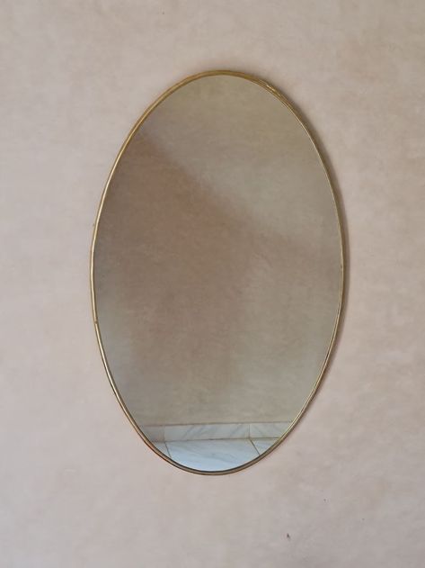 Oval Antiqued Brass Mirror Wall Mirror, Handmade Mirrors, Oval Mirror, Aged Brass Mirror, Antique Frame Mirror, Bathroom Mirror - Etsy Frame Mirror Bathroom, Gold Circle Mirror, Large Floor Mirror, Large Bathroom Mirrors, Round Gold Mirror, Mirror Handmade, Mirror Oval, Floor Standing Mirror, Mirror Antique