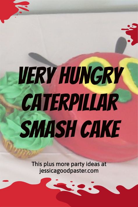 Easy and cute ideas for a Very Hungry Caterpillar First Birthday Party! Includes food and smash cake suggestions. Plus, find ideas for decorations, gifts, outfits, invitations, and more. Great for a first birthday or any Eric Carle themed book celebrations. The Very Hungry Caterpillar Birthday Cake, Very Hungry Caterpillar Birthday Party Food, Very Hungry Caterpillar Birthday Party Cake, Very Hungry Caterpillar Cake Smash, Hungry Caterpillar Smash Cake, Caterpillar Party Ideas, Hungry Caterpillar Birthday Cake, Hungry Caterpillar First Birthday, Hungry Caterpillar Cupcakes