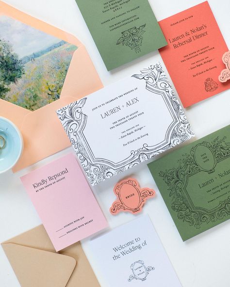 EXCITING NEWS — Jes Rose Design has launched 4 new Semi Custom Collections! Drenched in color and designed with Modern Weddings in mind, these new collections are available now ✨ Wedding Weekend Itinerary, Vellum Wrap, Illustrated Wedding Invitations, Event Card, Custom Wedding Stationery, Carton Invitation, Letterpress Wedding Invitations, Luxury Wedding Invitations, Custom Stationery