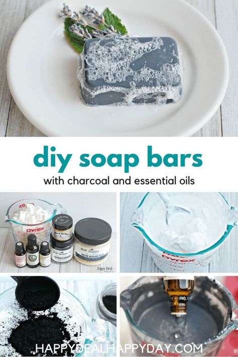 I’m going to show you how to make this easy homemade charcoal in soap facial bar. This is an incredibly easy way to make your own melt and pour bar soap with just three main ingredients, including essential oils. If you suffer from mild acne, using this charcoal in soap could be better for your skin than other harsher cleaning products. What You’ll Need for DIY Charcoal in Soap with Clay and Essential Oils: 2 lb block of Goats Milk Glycerin Melt & Pour Soap Base &n… Charcoal Soap Recipe, Melt And Pour Soap Recipes, Diy Charcoal, Diy Soap Bars, Mild Acne, Soap Melt And Pour, Activated Charcoal Soap, Perfect Bar, Melt And Pour Soap