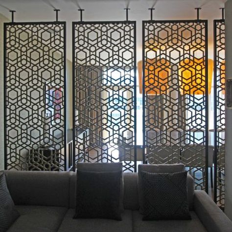 Projects - Miles and Lincoln - Laser Cut Screens Metal Room Divider, Screen Divider, Fabric Room Dividers, Head Boards, Portable Room Dividers, Glass Room Divider, Bamboo Room Divider, Studio Layout, Sliding Room Dividers