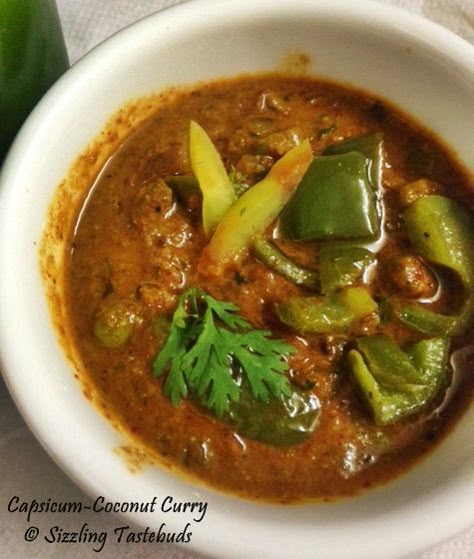 Curries Recipes, Tamil Cuisine, Indian Veggies, Capsicum Recipes, Veggie Curry, Eggless Baking, Vegetarian Snacks Recipes, Spicy Dishes, Chapati