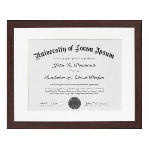 Mahogany Document Frame - Made to Display Documents sized 8.5 x 11 Inch with Mat and 11 x 14 Inch without Mat - Document Frame, Certification Frame, High School Diploma Frame >>> To view further for this item, visit the image link. (This is an affiliate link) #PictureFrames Diploma Display, Document Frame, Certificate Frames, Diploma Frame, Display Area, 11x14 Frame, The Frame, Glass Color, Picture Frame Wall