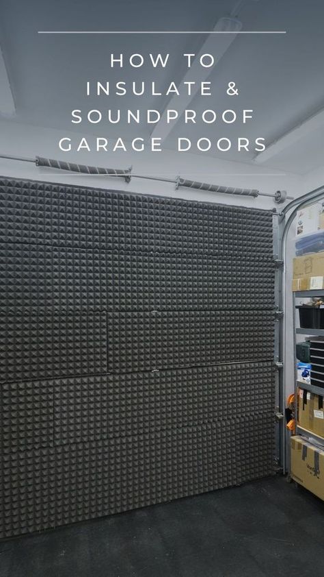 Garage Doors Diy, Garage Music Studio, Cheap Insulation, Diy Insulation, Garage Insulation, Doors Diy, Garage Door Insulation, Garage Door Springs, Small Garage