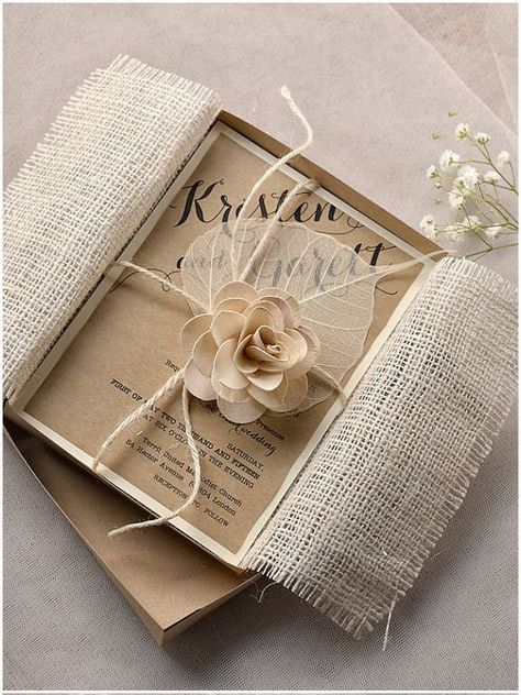 Rustic wedding invitations are soft and delicate with gentle wraps of burlap, lace, jute and flowers. Presentation is everything! Wedding Invitations Flowers, Silver Glitter Wedding Invitations, Burlap Wedding Invitations, Shabby Chick, Country Wedding Invitations, Wedding Invitations Romantic, Handmade Wedding Invitations, Cheap Wedding Invitations, Personalised Wedding Invitations