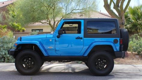 hard top, black wheels Blue Jeep, Black Wheels, Jeep Wrangler, Jeep, Suv Car, Suv, Vehicles, Blue, Black