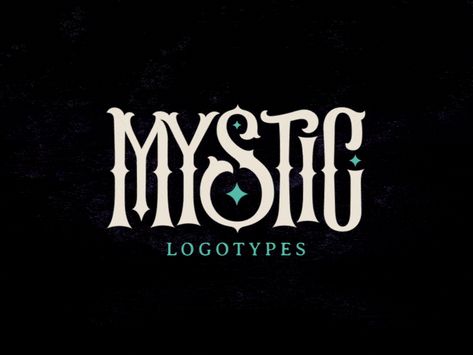 Spooky Logo Design, Whimsigoth Graphic Design, Witchy Typography, Mystic Typography, Mystical Typography, Witchy Lettering, Magical Typography, Witchy Fonts, Mystic Logo Design