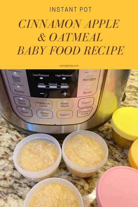 It's so easy to make apple oatmeal baby food in the Instant Pot or pressure cooker with this delicious recipe. Using honey crisp and red delicious apples with a bit of cinnamon for added flavor! #babyfood #apples #oatmeal #momadvice #easyrecipes #breakfast #instantpot #pressurecooker Instant Pot Apple Cinnamon Oatmeal, Cinnamon Apple Oatmeal, Instant Pot Baby Food, Apple Baby Food, Baby Food Recipe, Baby Apple, Diy Baby Food, Apples Cinnamon, Apple Cinnamon Oatmeal